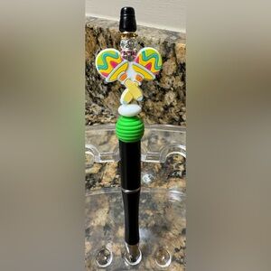 Maraccas Handcrafted Unique Rhinestone Beaded Writing Pen Cinco de Mayo Gift